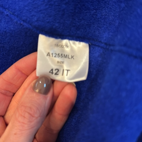 Cobalt Blue Wool Coat - Picture 4 of 4